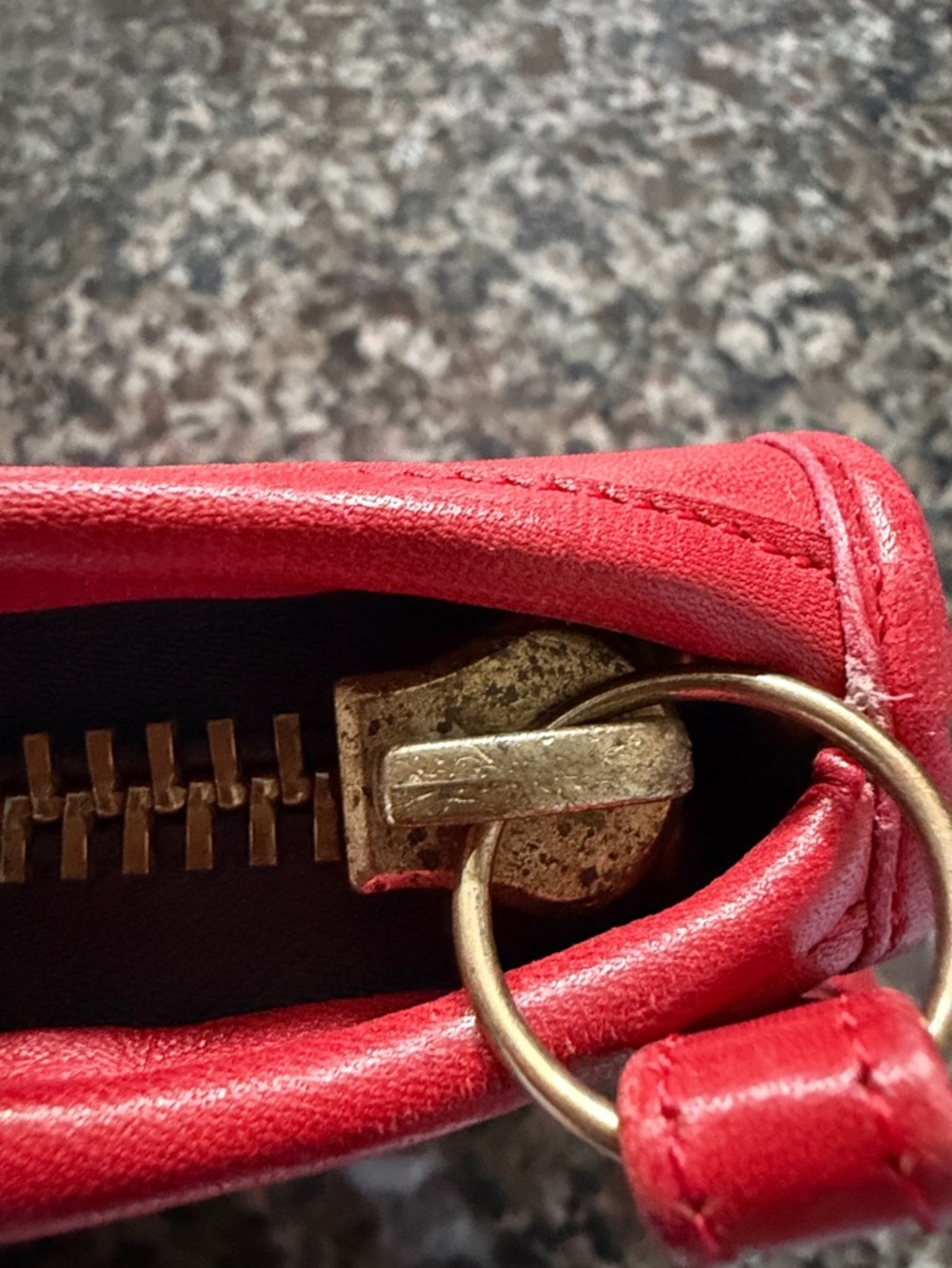COACH Vintage Bonnie Cashin MADE IN USA Red Leather Clutch UNIQUE - Picture 7 of 9